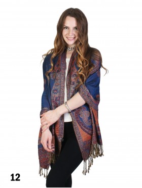 Multi-Tone Paisley Print Pashmina